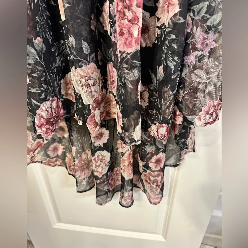 One Shoulder High Low Floral Dress - Picture 14 of 15